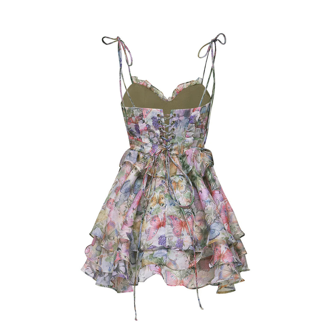 Süßes, schlankmachendes Tank-Kleid mit Blumenprint