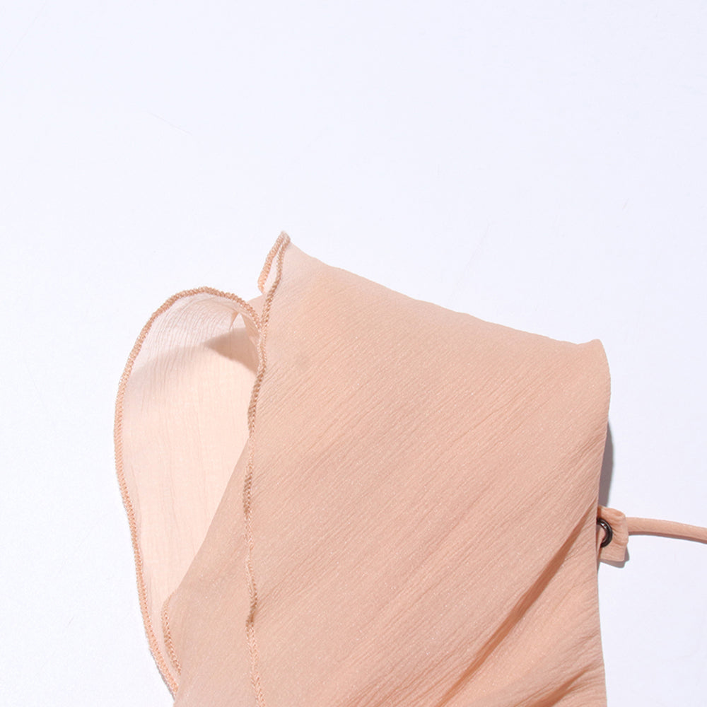 Modisches Minikleid mit One-Shoulder-Spitzenbesatz und V-Ausschnitt