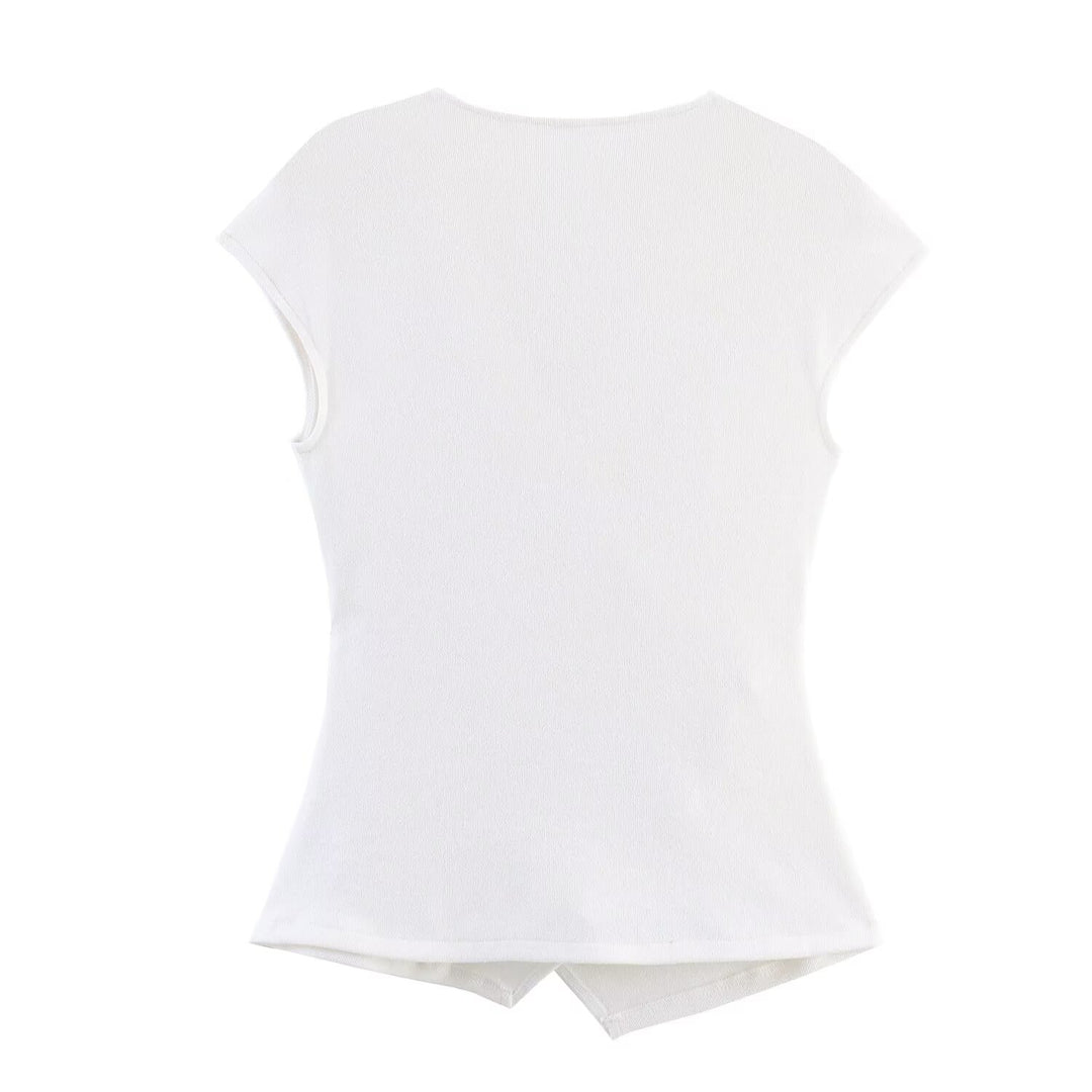 Modisches 2-teiliges Set mit Plissee-Top und Freizeithose