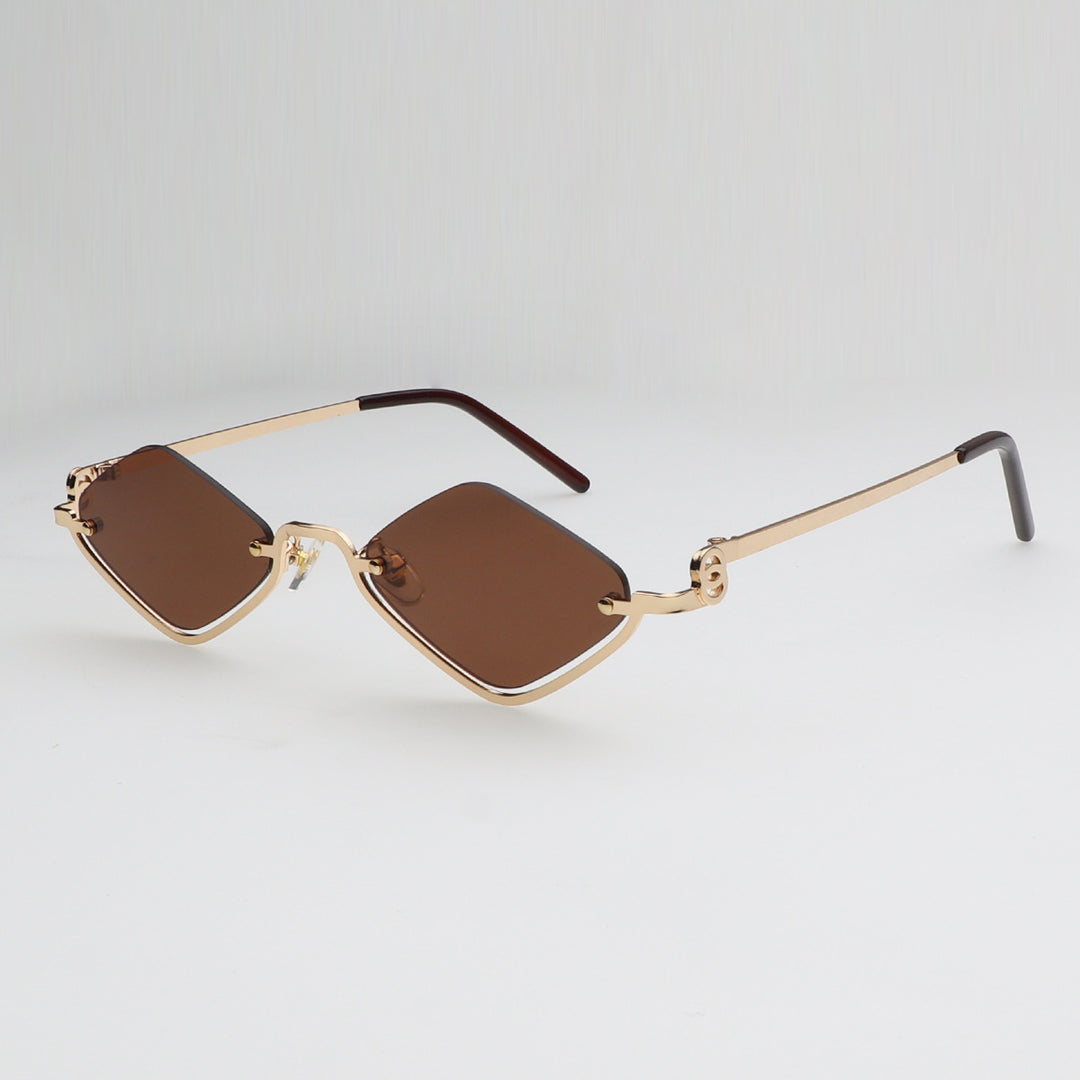 Vintage-Sonnenbrille mit kleinem Polygon