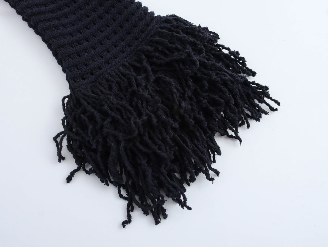 Gestricktes Set mit Jacke und Rock im Karomuster