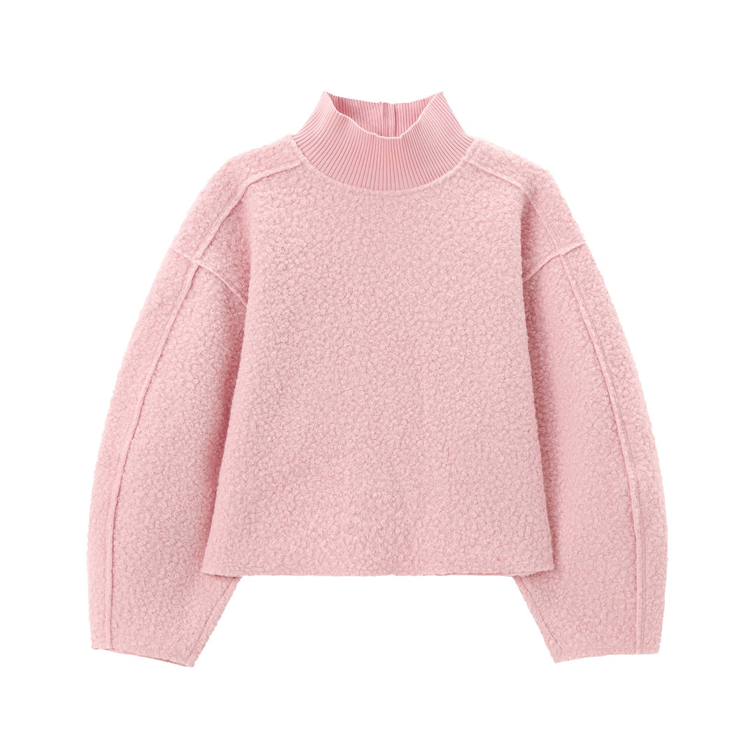 Lockeres Sweatshirt mit Stehkragen