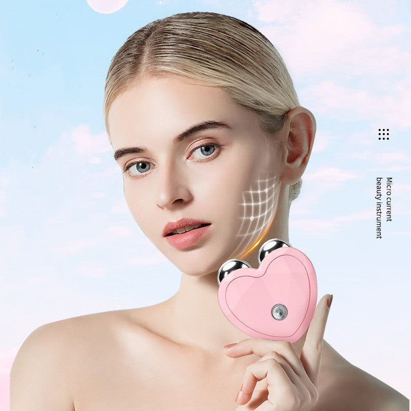 Mikrostrom-Gesichtsmassagegerät mit Roller-Design