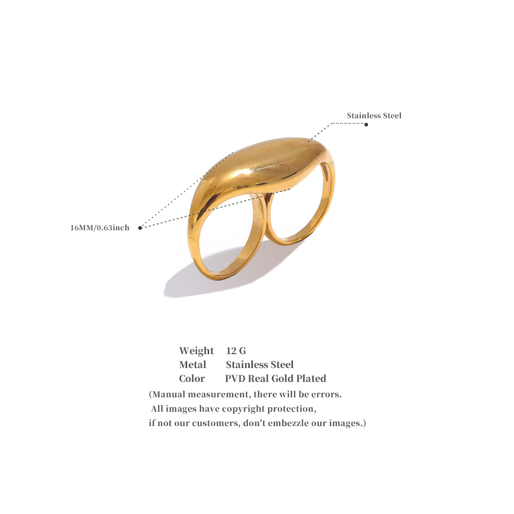 Doppelfinger-Ring in geometrischer Form