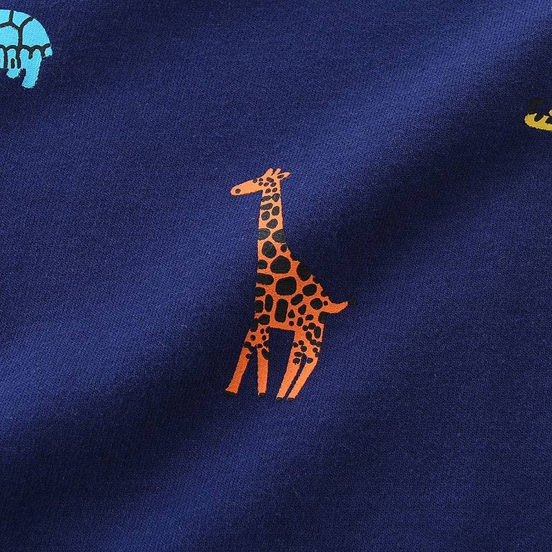 Little Maven Jungen Sweatshirt mit Cartoon-Tieren