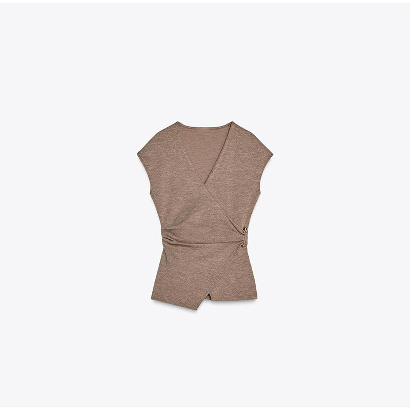 Modisches 2-teiliges Set mit Plissee-Top und Freizeithose