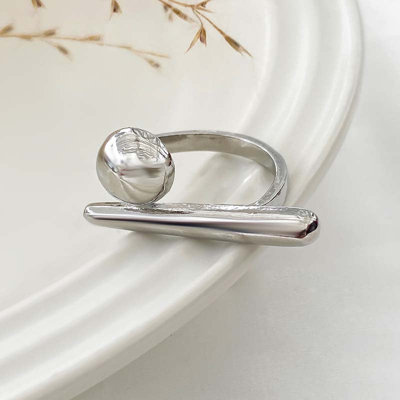 Unisex Ring mit unregelmäßigem geometrischem Design