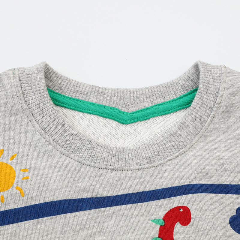 Little Maven Jungen Hoodie mit Cartoon-Dinosaurier