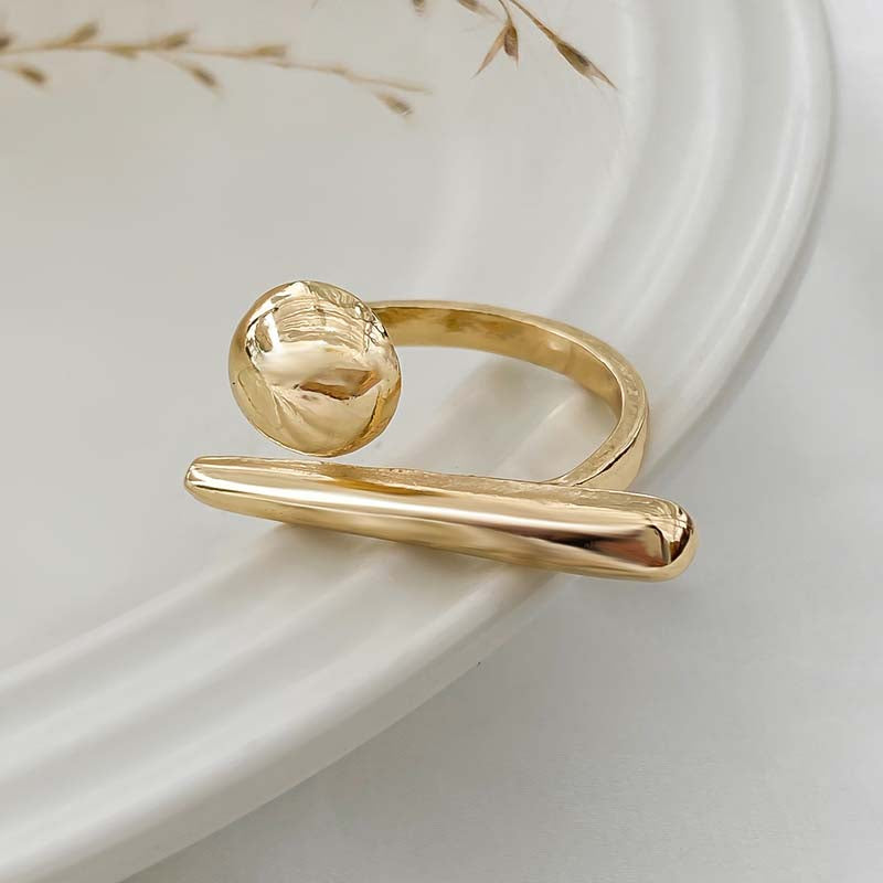 Unisex Ring mit unregelmäßigem geometrischem Design