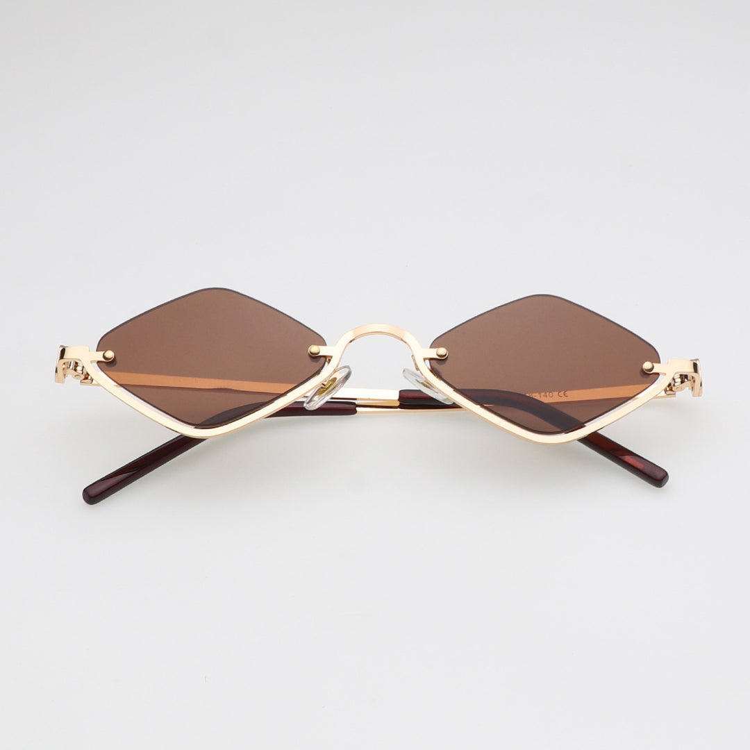 Vintage-Sonnenbrille mit kleinem Polygon