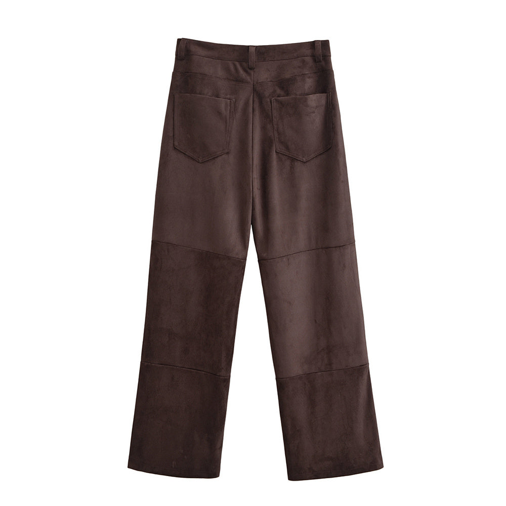 Zweiteiliges Set mit Hemd und Hose aus Samtleder
