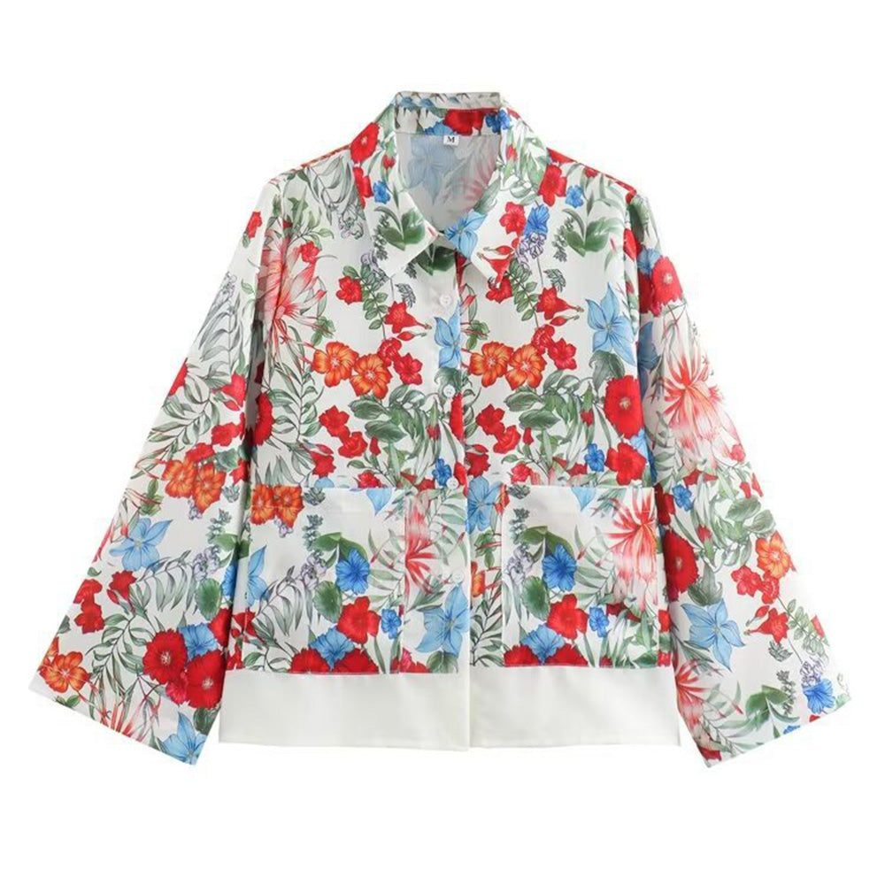 Lässiges Hosen-Set im Bohème-Stil mit Langarm-Shirt und weiten Hosen