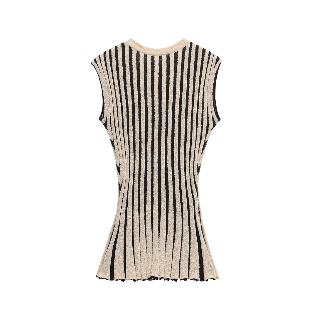Strick-Set mit ärmelloser Strickjacke und langer Hose