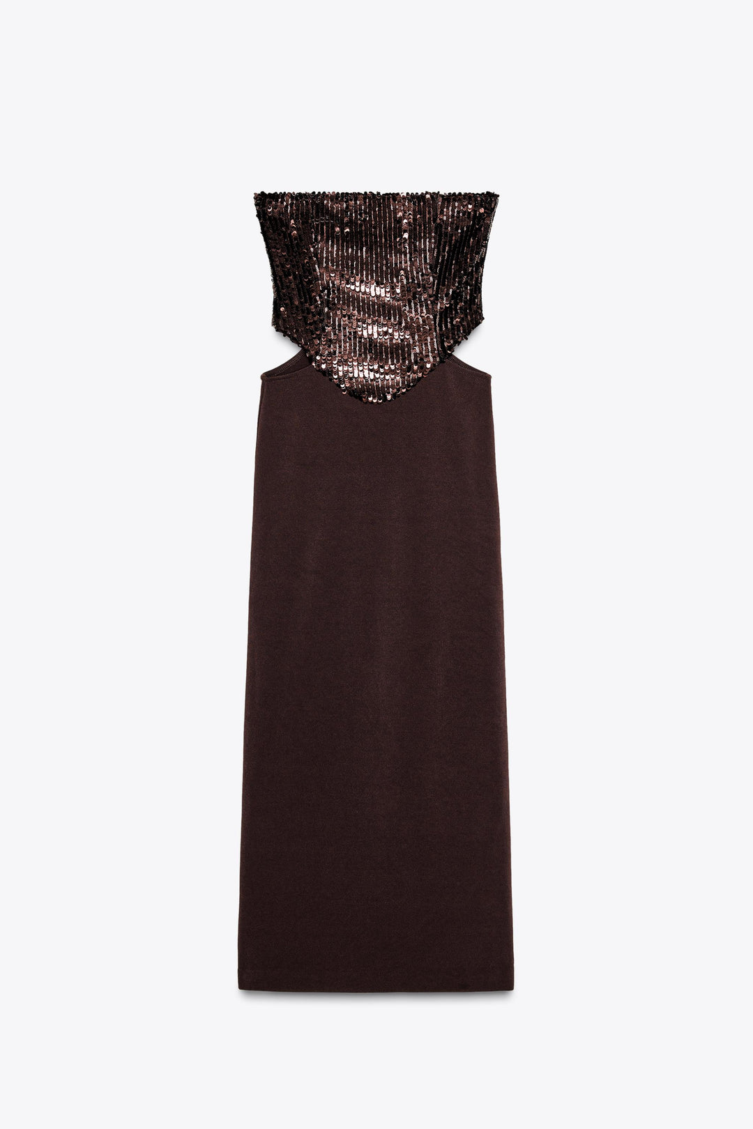 Midi-Kleid mit Pailletten-Patchwork