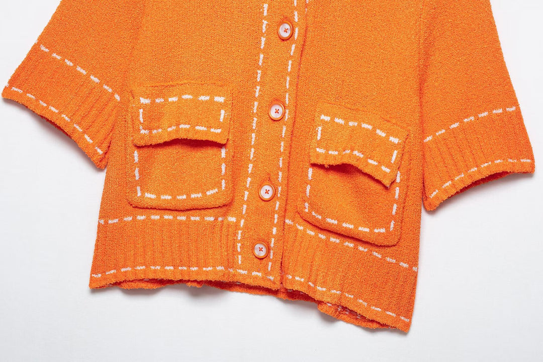 Strickpullover mit rundem Hals