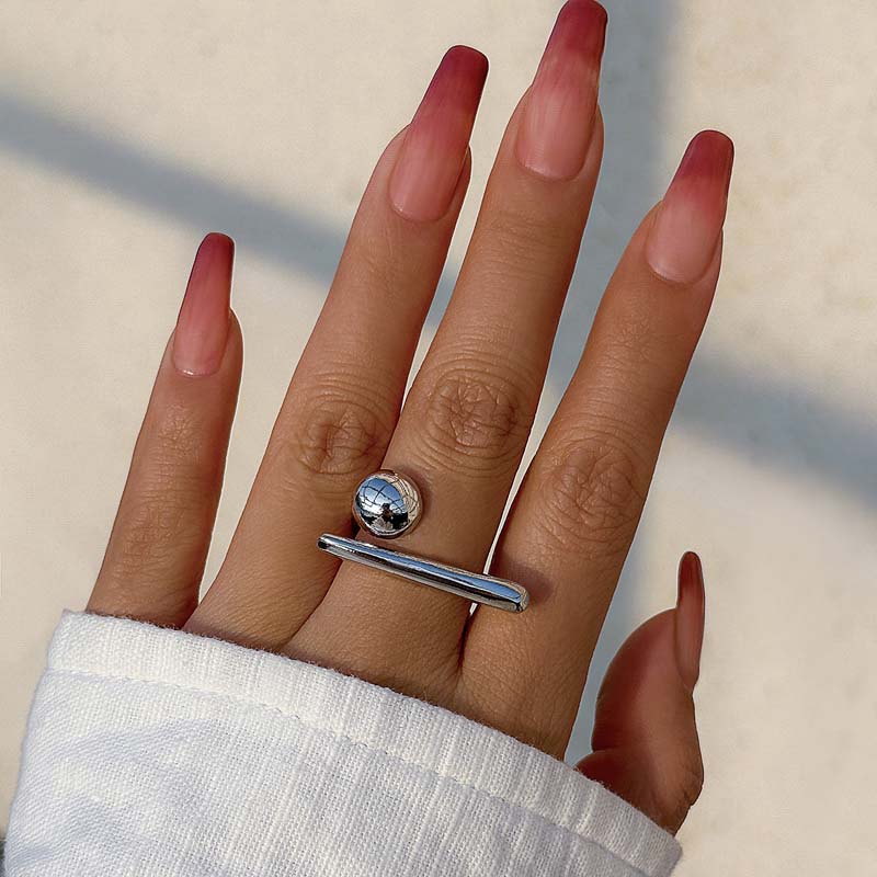 Unisex Ring mit unregelmäßigem geometrischem Design