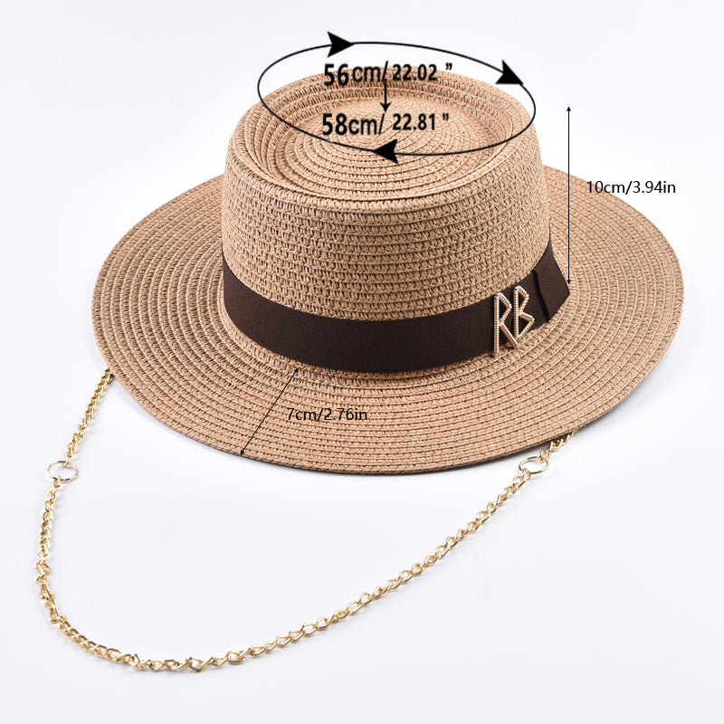 Eleganter Strohhut für Damen logo RB