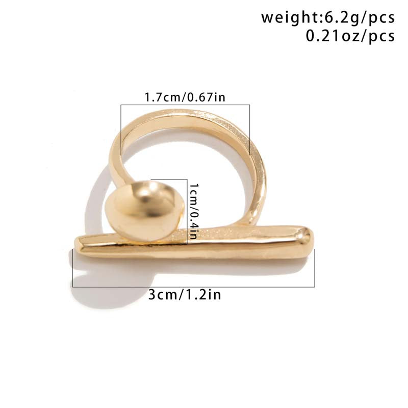 Unisex Ring mit unregelmäßigem geometrischem Design