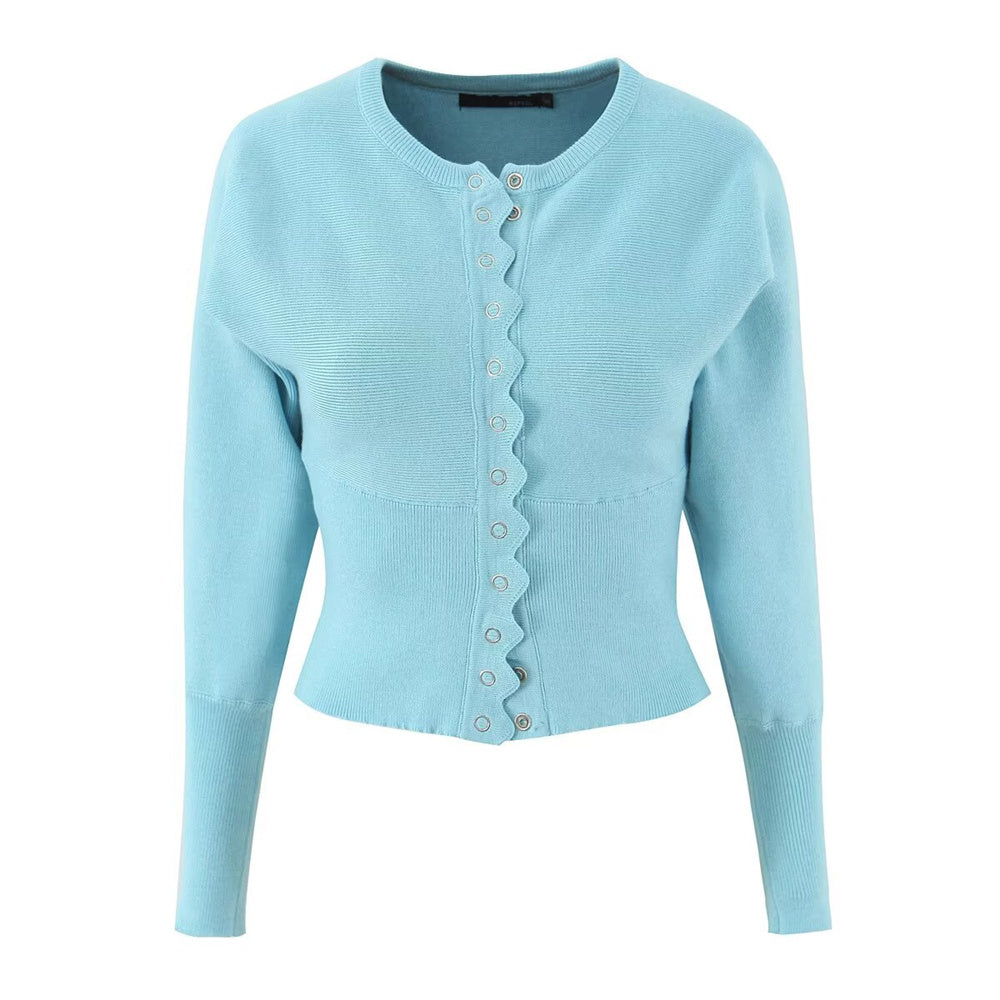 Zweiteiliges Set mit gestrickter Strickjacke und Shorts