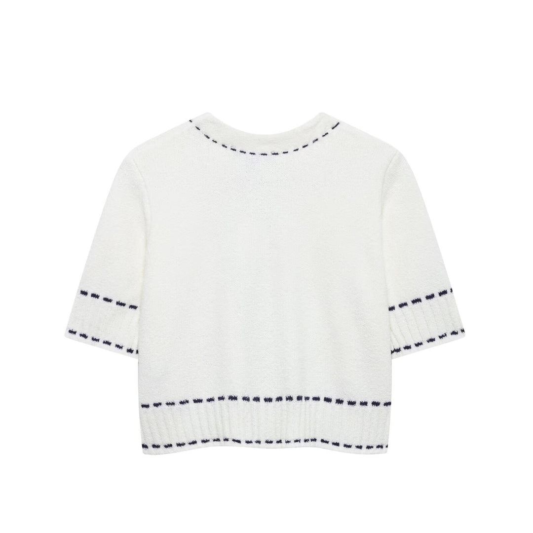 Strickpullover mit rundem Hals
