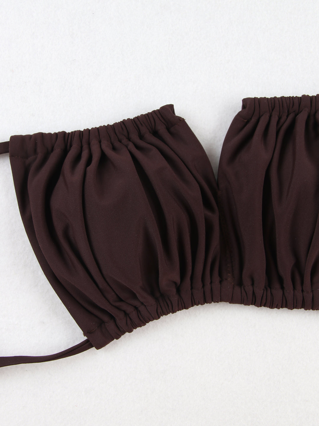 3-teiliges Bikini-Set mit Rüschen und langem Rock