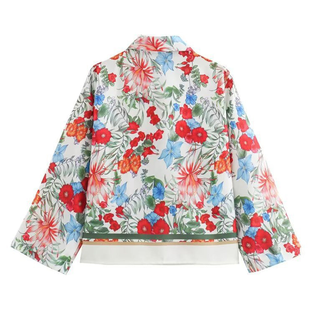 Lässiges Hosen-Set im Bohème-Stil mit Langarm-Shirt und weiten Hosen