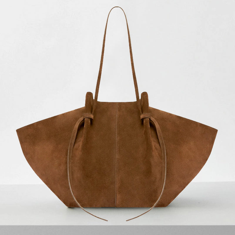 Vintage Wildleder-Einkaufstasche im Mochi-Stil