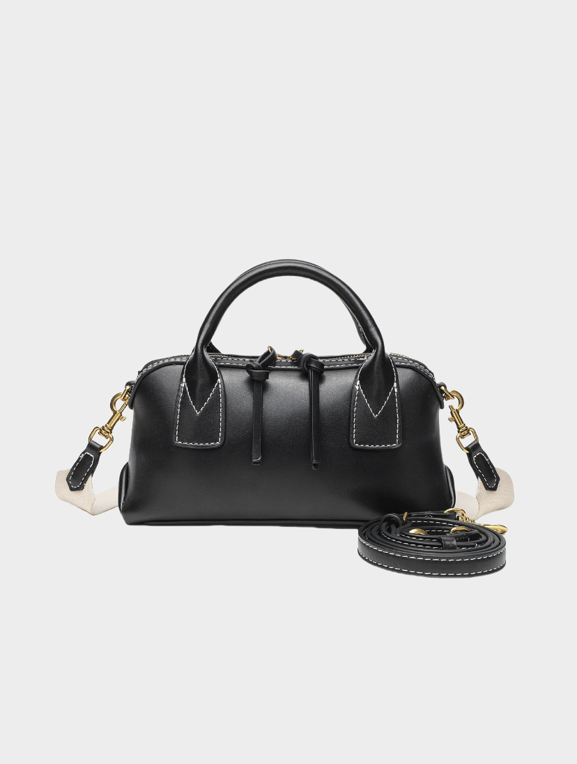Vintage-Boston-Tasche mit breitem Riemen