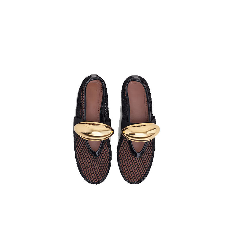Damen Mary-Jane-Sandalen mit Mesh-Design