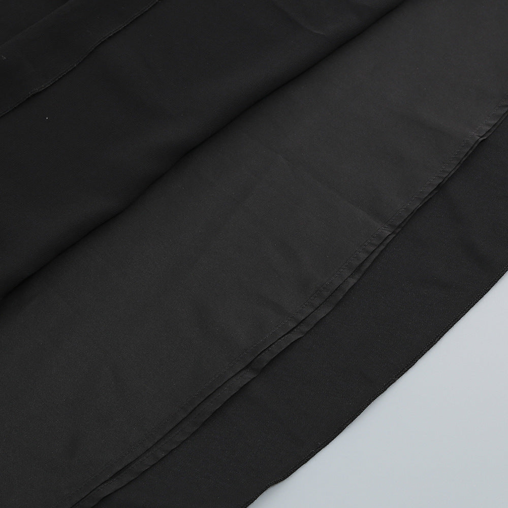 Elegantes, rückenfreies langes Kleid mit 3D-Blumen