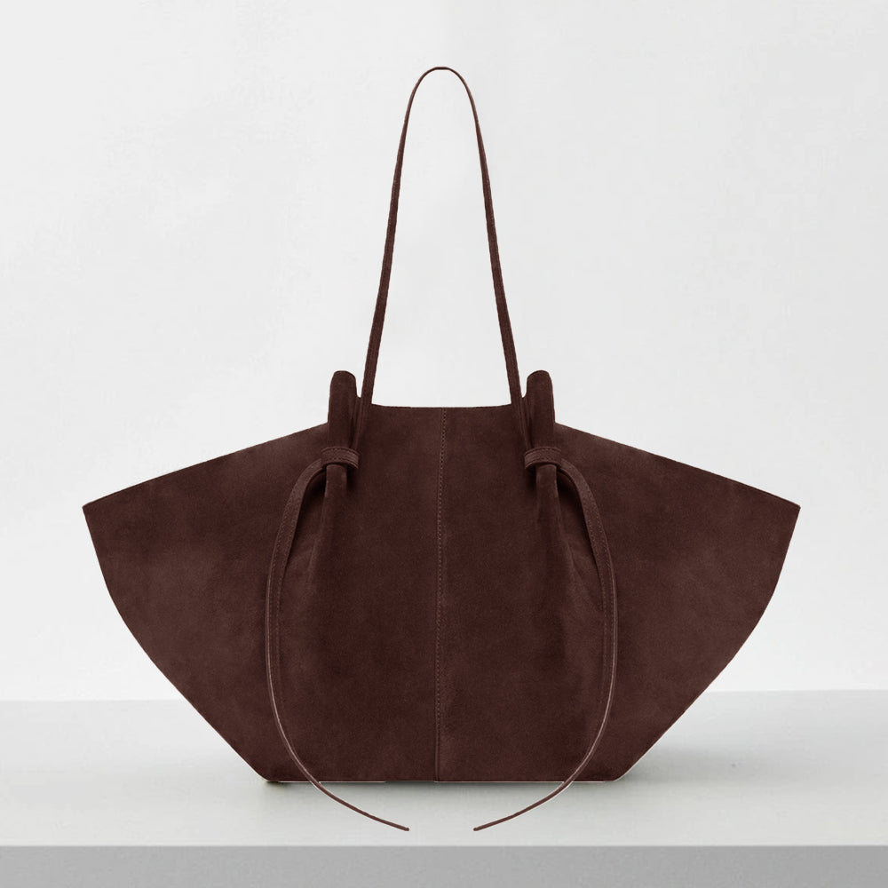 Vintage Wildleder-Einkaufstasche im Mochi-Stil