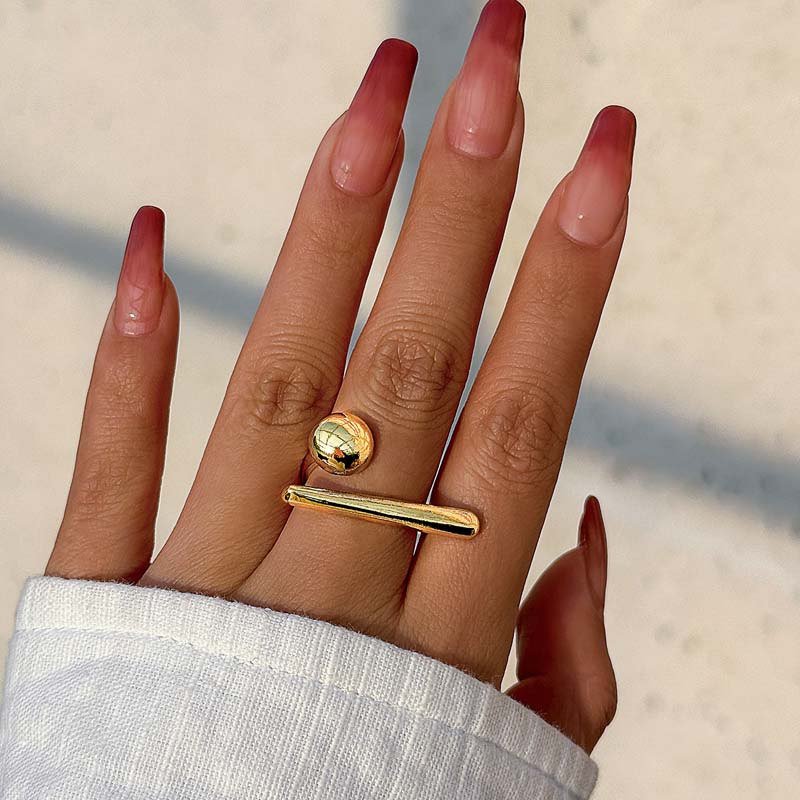 Unisex Ring mit unregelmäßigem geometrischem Design
