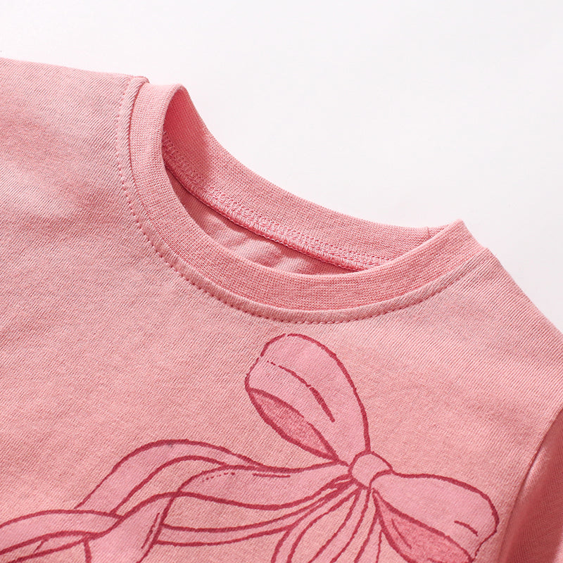 Little Maven Mädchen T-Shirt mit Ballett-Schuh-Pailletten