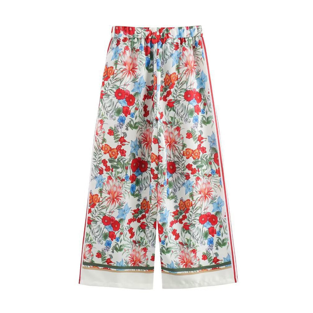 Lässiges Hosen-Set im Bohème-Stil mit Langarm-Shirt und weiten Hosen