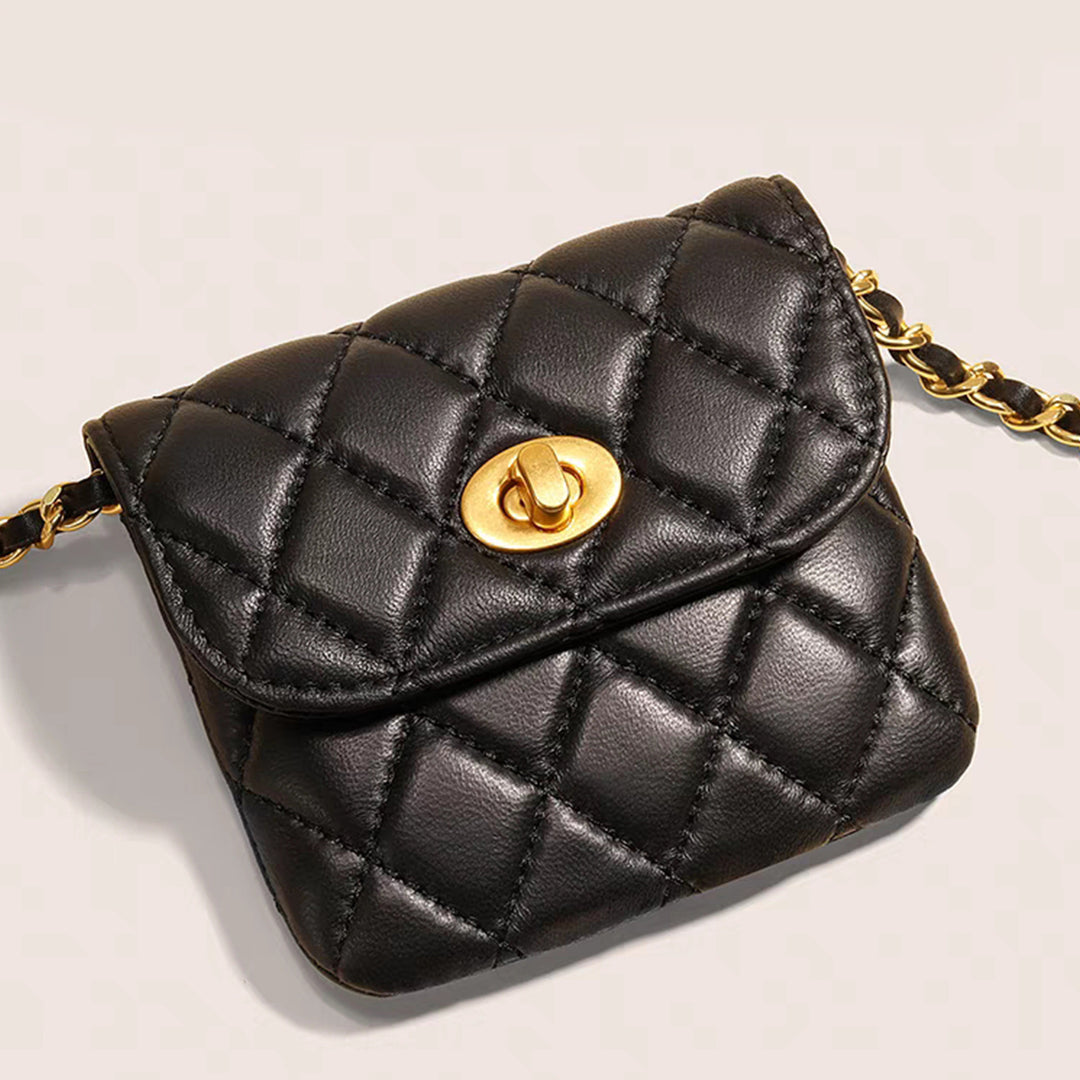 Dekorative Taillenkette im Tweed-Stil mit goldenen Kugeln