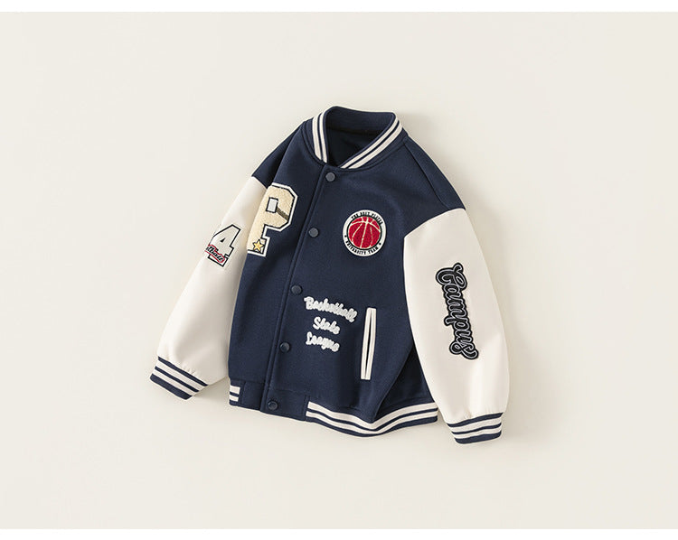 Kinder Stickerei Ballpark Jacke
