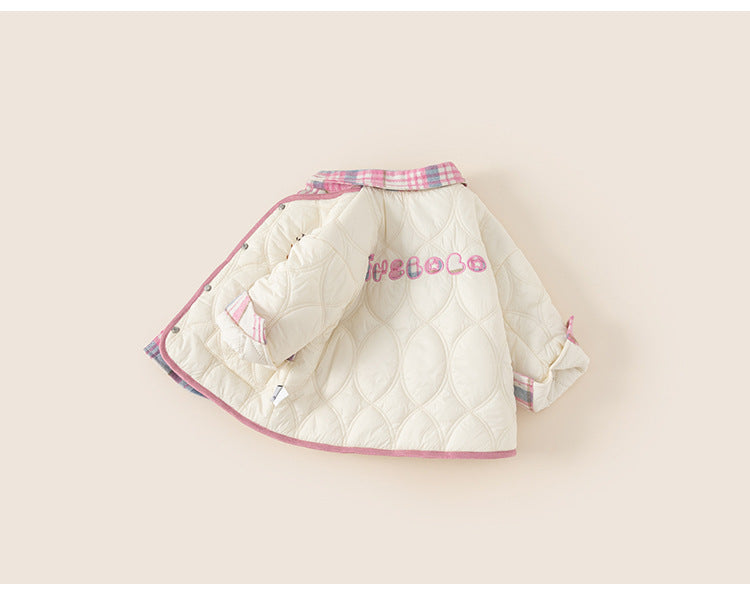 Baby-Steppjacke im Karomuster