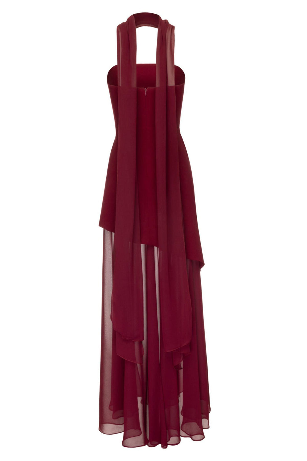 Combhasaki Elegantes Maxikleid mit hohem Schlitz