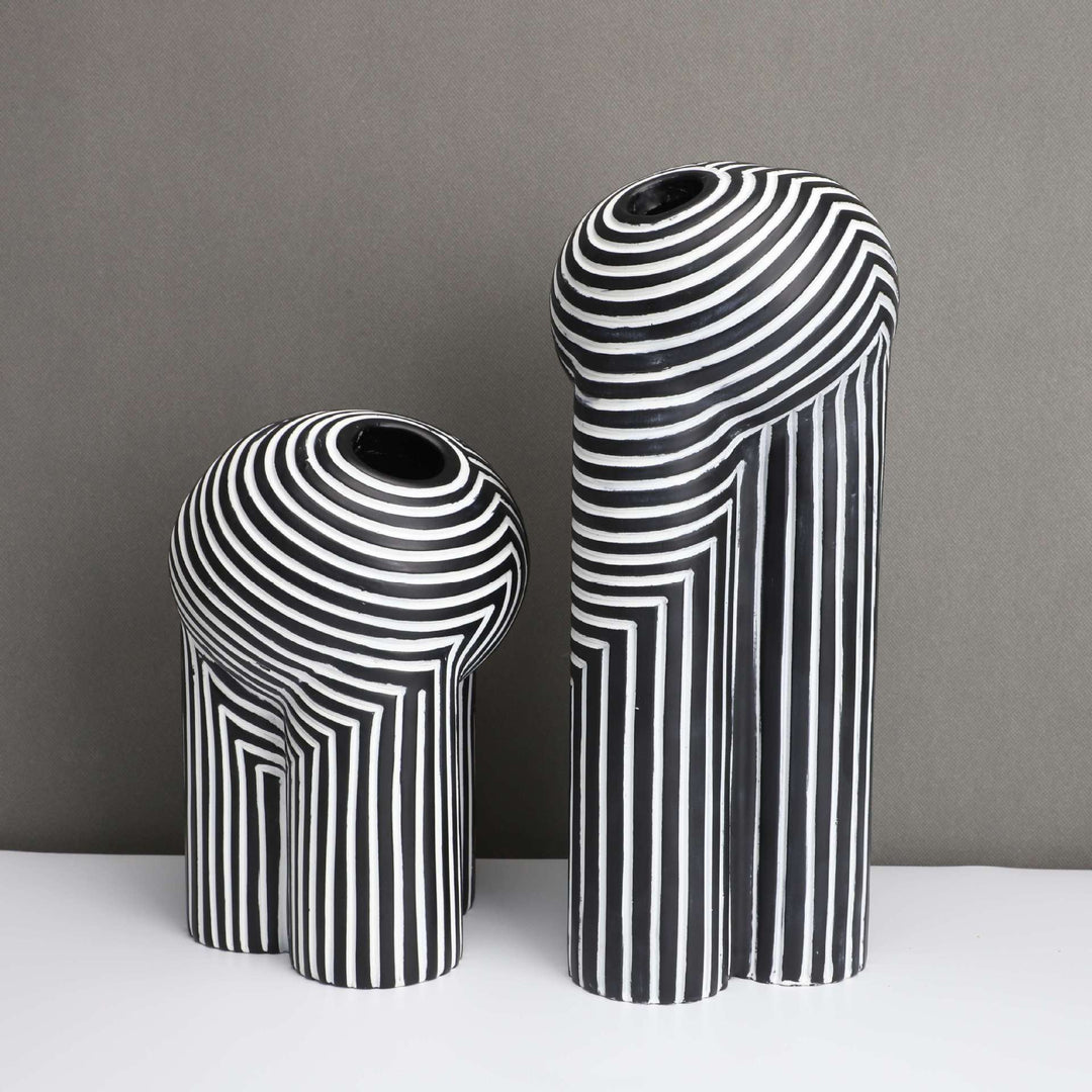 Kreative Harz-Vase mit Streifenmuster