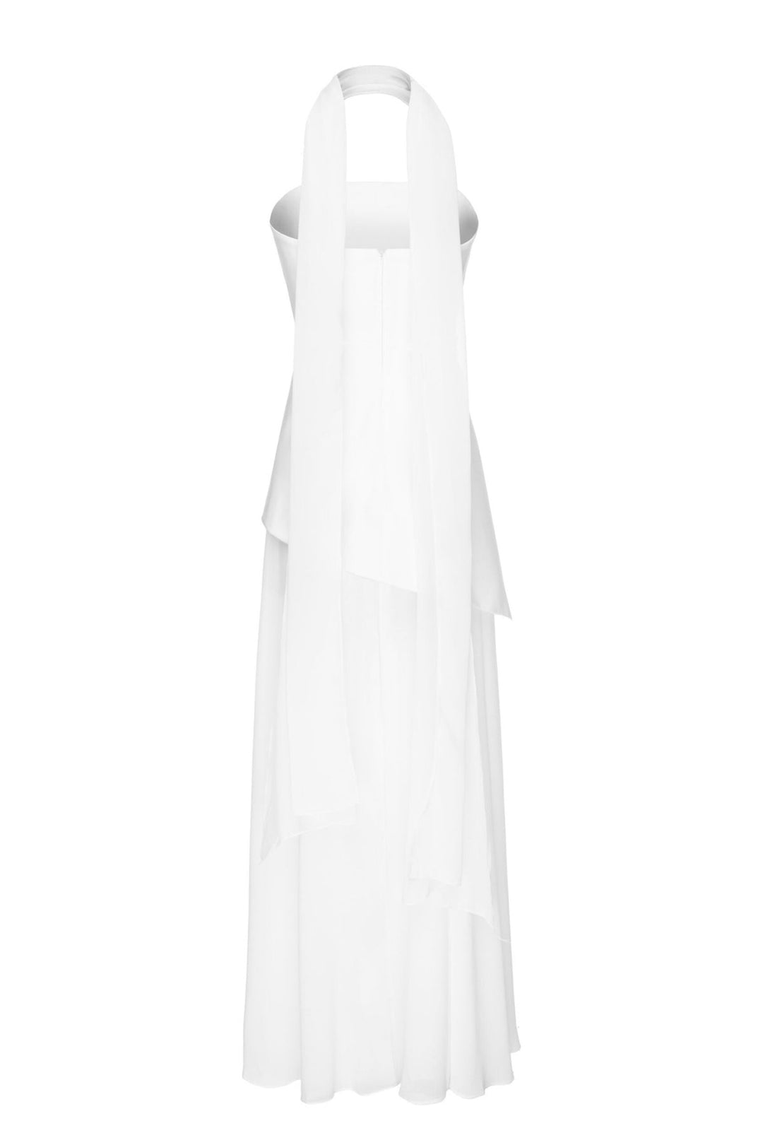 Combhasaki Elegantes Maxikleid mit hohem Schlitz