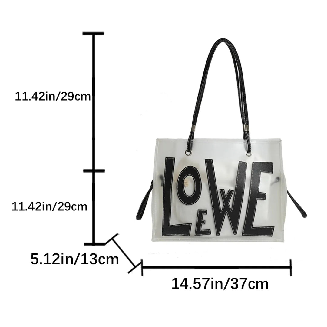 Damen Graffiti-Tasche (durchsichtig) 