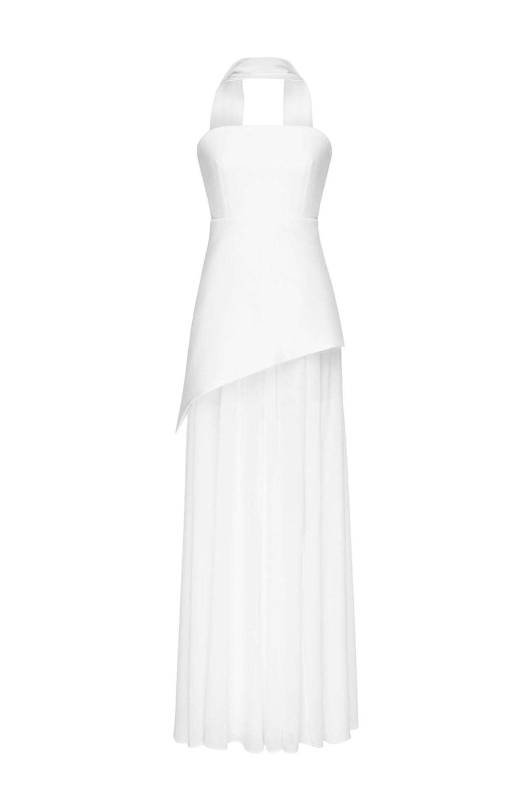 Combhasaki Elegantes Maxikleid mit hohem Schlitz
