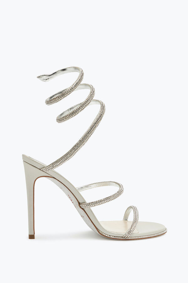 Stiletto-Sandalen mit Strass-Schlangenriemen