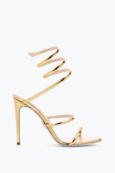Stiletto-Sandalen mit Strass-Schlangenriemen