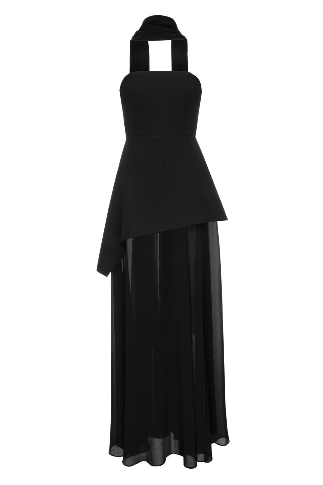 Combhasaki Elegantes Maxikleid mit hohem Schlitz