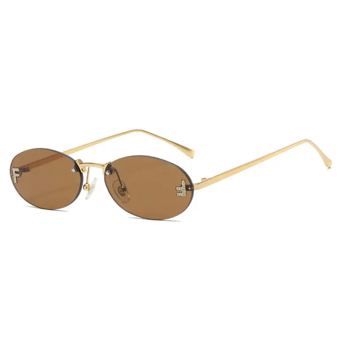 Ovale Sonnenbrille im Piloten-Stil