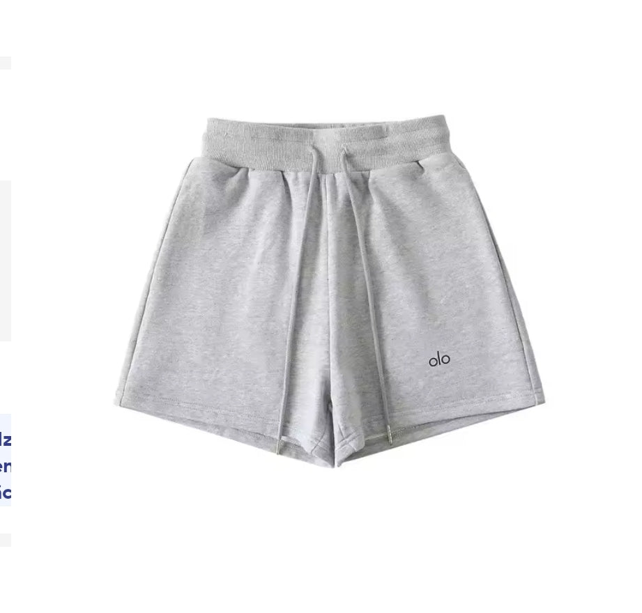 Lockere Sporthose mit geradem Bein und Kordelzug