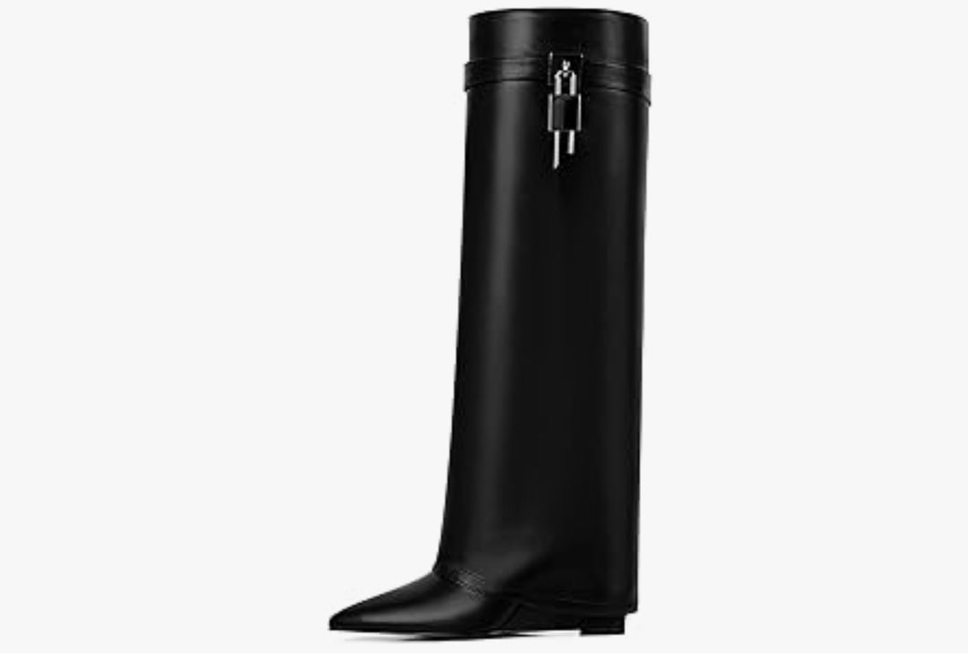 Kniehohe Stiefel im Western-Stil mit Stiletto-Absatz