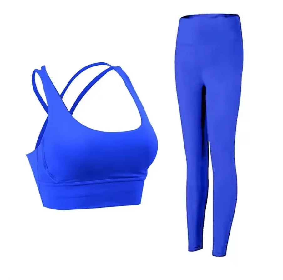 2-teiliges Yoga-Set, einfarbig