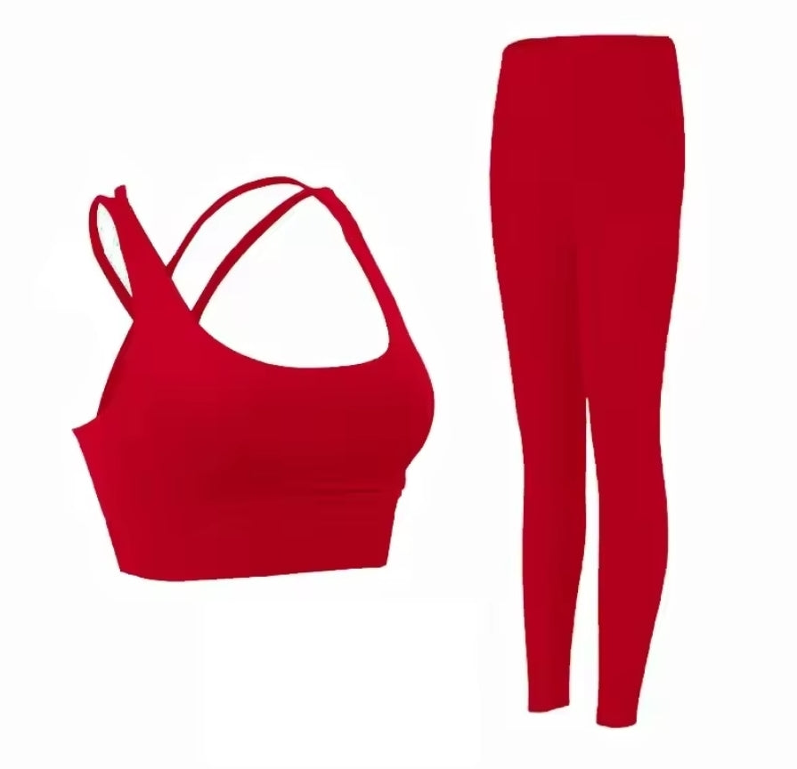 2-teiliges Yoga-Set, einfarbig